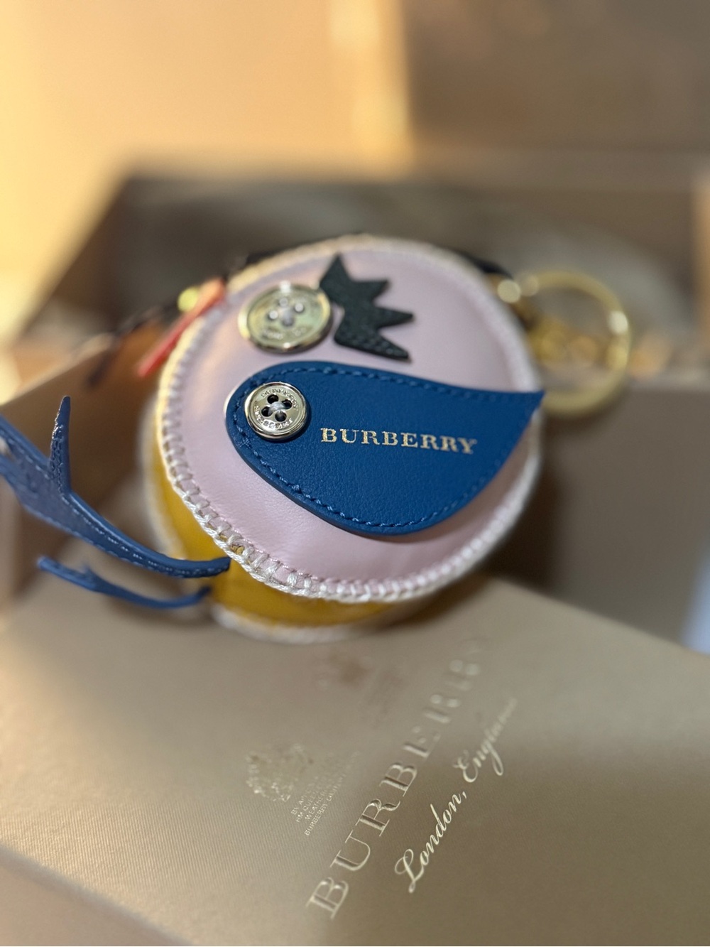 NWT Burberry Derek The Bird leather bag charm and keyring NWB - Picture 3 of 13